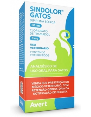 SINDOLOR GATOS 50/8MG COMP 10