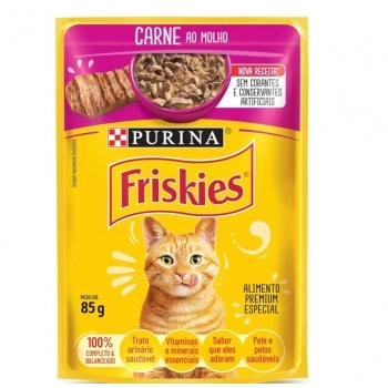 FRISKIES CARNE AO MOLHO 15X85G BR