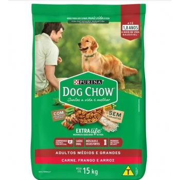 DOGCHOW XLFE ADLT MEDIO GDE CAR FRG ARZ 15KGBR