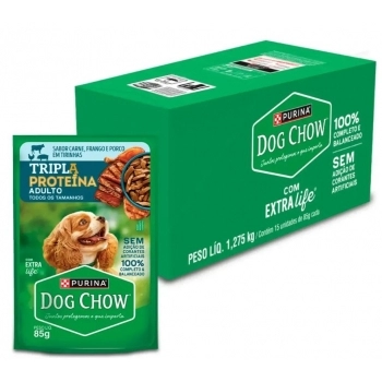 DOG CHOW ADULTO TRIPLOPROT PC 15X85G BR