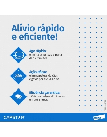 CAPSTAR 11,4 MG 6 CP (CÃES E GATOS ATÉ 11KG)